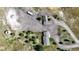Drone view of two houses, RV, and surrounding area, showcasing the property's layout and landscape at 8855 E Parker Rd, Parker, CO 80138