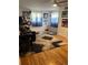 Bright and airy living room with hardwood floors and stylish rug at 1158 E Easter Ct, Centennial, CO 80122