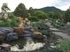 Multi-tiered waterfall with stonework and native plantings at 10029 Whistling Elk Dr, Littleton, CO 80127