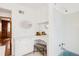 Bright bathroom with a vanity and makeup table near the shower at 2035 Carr St, Lakewood, CO 80214