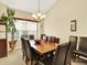 Formal dining room features stylish lighting and large window with views at 11556 W Cooper Pl, Littleton, CO 80127