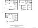Composite floor plans show layouts for first, second and third floors of home, dimensions, room placements, entrances at 5190 Buckingham Rd, Boulder, CO 80301