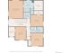 Upstairs floor plan featuring three bedrooms, three bathrooms, laundry room, and walk-in closets at 4875 E 148Th Pl, Thornton, CO 80602