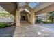 Grand front entrance with stone facade and inviting covered entryway at 4766 S Fillmore Ct, Cherry Hills Village, CO 80113