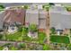 Aerial view of the home showcasing its layout, landscaping, and outdoor living space at 21962 E Idyllwilde Dr, Parker, CO 80138