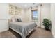 Neutral bedroom with wainscoting detail, neutral color scheme, and ample light at 21962 E Idyllwilde Dr, Parker, CO 80138
