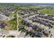 A bird's eye view of the house in its neighborhood, highlighting nearby parks and community amenities at 9628 Albion Ln, Thornton, CO 80229