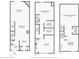 Combined floor plan of all three levels of the house at 19921 Victorian Way, Parker, CO 80138