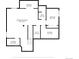 Detailed floor plan of the basement layout, showing a recreation room, bedroom, bathroom, and storage at 19135 E Hickock Dr, Parker, CO 80134