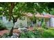 Inviting front yard with mature landscaping, charming decor, and a cozy covered porch at 225 N Ivanhoe St, Denver, CO 80220