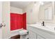 Bright bathroom with new vanity and mirror at 1792 S Pitkin Cir # B, Aurora, CO 80017