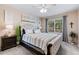 Bright bedroom features a large window and a comfortable upholstered bed at 6825 S Webster St # A, Littleton, CO 80128