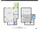 Detailed floorplan showcasing the layout of both floors, highlighting room dimensions and overall square footage at 2351 Federal Blvd # 401, Denver, CO 80211