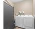 Large laundry room with folding station and ample shelving at 10760 Eliot Cir # 204, Denver, CO 80234