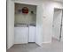 Convenient laundry closet with washer and dryer included at 849 Canary Ln, Brighton, CO 80601