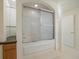 Clean bathroom with a shower-tub combo and modern fixtures at 1521 Vine St # 101, Denver, CO 80206