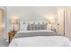 A serene bedroom with soft lighting, neutral decor, and a comfortable bed with decorative pillows at 3713 S Ensenada St, Aurora, CO 80013