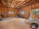 Large unfinished basement space ready to be customized for any needs with exposed beams and rafters at 23076 Oehlmann Park Rd, Conifer, CO 80433