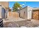 Private backyard with patio and storage shed at 1170 S Troy St, Aurora, CO 80012