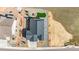 Aerial view of backyard with green artificial turf at 4706 Mesa Top Dr, Monument, CO 80132