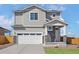 Charming two-story home with a two-car garage and stone accent, offering a blend of modern design and classic appeal at 17945 E 94Th Ave, Commerce City, CO 80022
