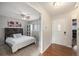 Bedroom with ceiling fan, carpeting and a queen-sized bed at 7667 S Monaco W Cir, Englewood, CO 80112