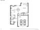First floor architectural plan with kitchen, dining room, living room, office, and garage at 1262 High Point Trl, Elizabeth, CO 80107