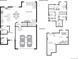 Floor plan of all three levels: main floor, second floor, and basement at 1262 High Point Trl, Elizabeth, CO 80107