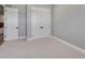 Cozy bedroom featuring a neutral color palette, plush carpet, and a sizable closet space at 2690 Fox View Trl, Franktown, CO 80116