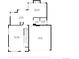 Floor plan of the main floor including kitchen, dining area, living room and garage, with listed measurements at 1551 Northridge Dr, Highlands Ranch, CO 80126