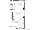 Floorplan of the second level showing the casual dining area, kitchen, great room and powder room at 646 Saddle Dr, Erie, CO 80516