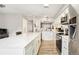 Modern kitchen featuring an island and stainless steel appliances at 1264 S Crystal Way, Aurora, CO 80012
