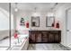 This bathroom boasts granite counters, a soaking tub, and decorative touches at 697 Sundance Cir, Erie, CO 80516