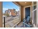 Balcony with chairs and views of the community at 3574 Corsica Way, Castle Rock, CO 80109