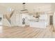 This modern kitchen boasts stainless steel appliances, an island, and tons of cabinet space at 39417 Stockton Cir, Elizabeth, CO 80107