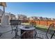 Cozy fire pit in fenced backyard and patio at 965 Peach Leaf Ln, Elizabeth, CO 80107