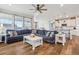 Open-concept living space with a spacious living room and kitchen, ideal for entertaining and everyday living at 965 Peach Leaf Ln, Elizabeth, CO 80107