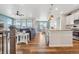 Open floor plan features living space and kitchen area, creating an inviting space for Gathering and entertaining at 965 Peach Leaf Ln, Elizabeth, CO 80107