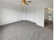 Carpeted bedroom with ceiling fan and natural light at 5521 Spruce Ave, Castle Rock, CO 80104