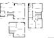 Detailed floor plan showcasing the layout of each level, including bedrooms, bathrooms, kitchen, and living areas at 5521 Spruce Ave, Castle Rock, CO 80104