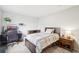 Cozy bedroom offering a work space, a comfortable bed, and warm, inviting decor at 5129 Pasadena Way, Broomfield, CO 80023