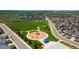 Bird's eye view of the neighborhood, park, and playground at 6932 E 133Rd Ave, Thornton, CO 80602