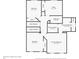 Second floor plan featuring three bedrooms, two bathrooms, an office, and closets at 1099 Thornbury Pl, Highlands Ranch, CO 80129