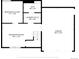 Basement floorplan layout with recreation room, bedroom, bath, laundry and garage dimensions at 2251 Cliffrose Ln, Louisville, CO 80027