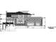 North elevation blueprint featuring a multi-car garage, stone accents, and overall building structure at 1757 Whistlepig Ln, Broomfield, CO 80020