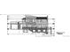 South elevation blueprint illustrating the home's design, with lower-level details and stone accents at 1757 Whistlepig Ln, Broomfield, CO 80020