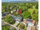 Aerial view of a property, highlighting the home's location and surrounding neighborhood at 379 Lincoln Ct, Louisville, CO 80027