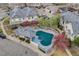 Aerial view of neighborhood amenities featuring a swimming pool at 22765 E Ottawa Pl, Aurora, CO 80016