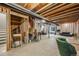 Unfinished basement showing exposed duct work with potential to be customized to the homeowner's needs at 22765 E Ottawa Pl, Aurora, CO 80016