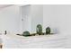 Close up view of a decorative fireplace with cacti on top at 7900 Crest Dr, Lakewood, CO 80214